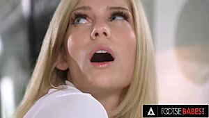 Perfect Blonde Candee Licious Gets Ass and Hot Feet Fucked in Fetish Scene