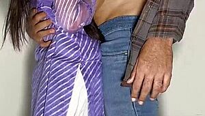 school math teacher encountered the english teacher intensely in the bathroom