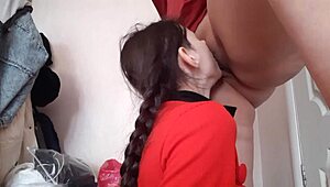 Teacher seduces student with pussy in mouth, licking and fucking passionately