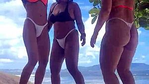 Hairy Amateur Lesbians Fucking Each Other. On The African Beach In Group Orgy.