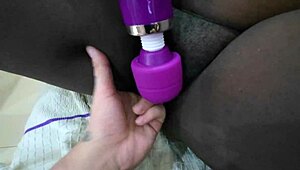 my black wife tried her new toy and got fucked in doggy!