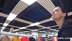 Exceptional Czech Teen Seduced in Shopping Centre and Drilled POV