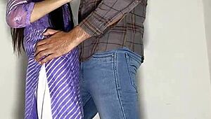 school math teacher encountered the english teacher intensely in the bathroom