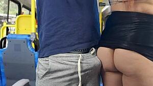 Student gets fucked by stranger on the bus 😏