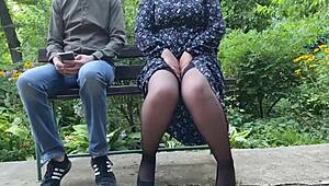 kinky stepmom wants stepson to lick her hairy pussy after pissing