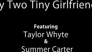 Hot Petite Blonde In HD Threesome With Shaved Hairless Bodies And Group