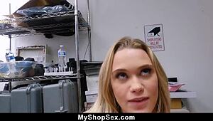 Aspiring Model Caught Shoplifting Gets Fucked By Security Guard For Freedom - Myshopsex