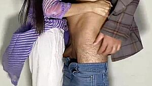 school math teacher encountered the english teacher intensely in the bathroom