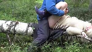 Want to see forest sex with legs up?