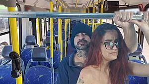 Student gets fucked by stranger on the bus 😏