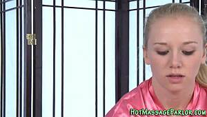Teenage masseuse brings intense pleasure leading to cumshot