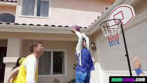 Step moms training school basketball stepsons in exciting ways