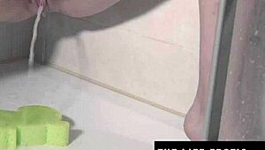 Kinky Blonde Teen 18+ Showers In Pee Before Masturbating?