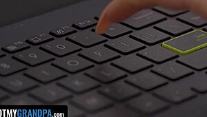 Curvaceous Step-Granddaughter Dominated by Huge Cock Grandfather