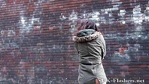 Brummie Babe Urinates In Public Outdoors