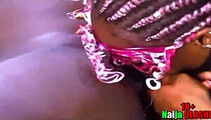 two ebony lesbians share an intimate encounter