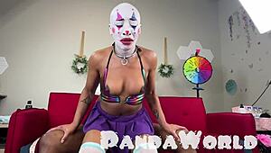 Clown Bald Ebony Cleo Panda Bj Bbc Riding