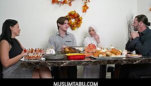 Muslimtabu - Thanksgiving Dinner With Girlfriend In Hijab - Nadia White.