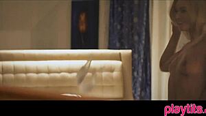 Cute Blonde With Small Tits Gets Fucked In Doggystyle And Titty Fuck Positions By Hard Cock.