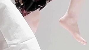 Young Brunette in Sexy One-Piece Swimsuit Pose