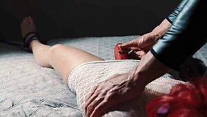 He ties my hands and feet and uses the pussy eater until i come