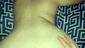 the prostitute with big ass moans loudly on all fours