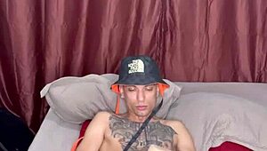 Thiago Kelton explores a silicone ass in the bedroom.