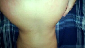 this latina girl moans loudly while getting pounded doggy style, her huge ass bouncing