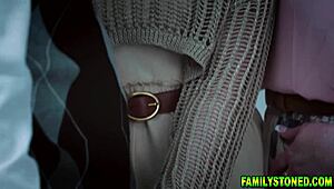 Stepmom Jenna Starr and Melody Marks Having a Threesome with Lucky Stepson Joshua Lewis