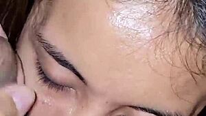 I cum in her mouth after she sucks my cock hard