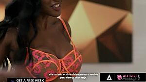 All Girl Massage - Perfect Lesbian Threesome During Hot Massage With 3 Hot Babes Spanish Subtitles