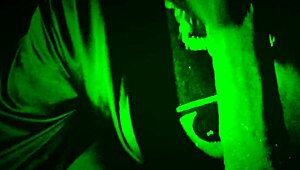 Night Vision Deepthroat with Ebony BBW in Wet Costume