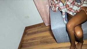 This curious homemade guy discovers the secret of the big-ass girl