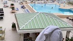 Why not join me masturbating with Lisa on the balcony, flashing our asses?