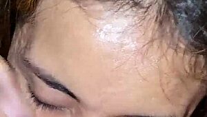 I cum in her mouth after she sucks my cock hard