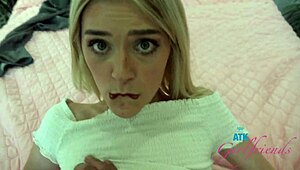 Maria Anjel Sucks Cock Deep And Gives Footjob!