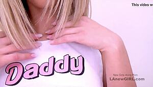 young model auditioned by fake agent on sofa