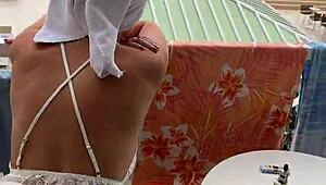 Why not join me masturbating with Lisa on the balcony, flashing our asses?