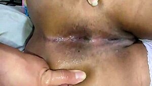 Stepfather indulges in young stepdaughter's big ass with anal fucking.