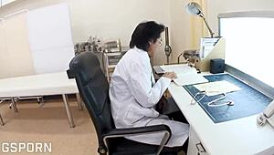 Sexy Japanese Nurse Girl Performs Nice Blowjob and Fucks in the Hospital