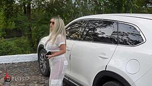 big-titted blonde stranger takes me home to fuck her with my bbc