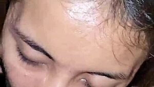 I cum in her mouth after she sucks my cock hard