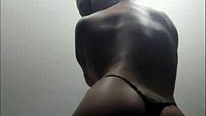 brazilian athletic babe teases with big ass striptease 😏