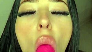 Amateur Slut Uses Dildo for Solo Masturbation