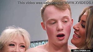 Guy Feels Intense Pleasure Fucking Busty Milfs In Laundry Room