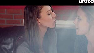 'oh god, i'm receiving my first ever squirting orgasm from muff diving,' moans the 18-year-old czech lesbian.