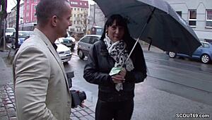 Young teeny approached on street and fucked for money. Emotions run high.