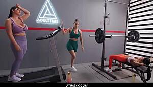 Sarah Arabic Disrupts Nicole Arias' Workout with Selfies and Deepthroat.