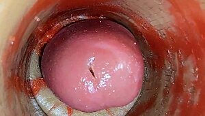 Camera captures deep pussy ejaculation asmr