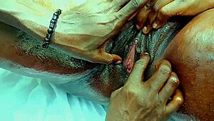 Amateur bbw goddess rides big black cock in hairy bush